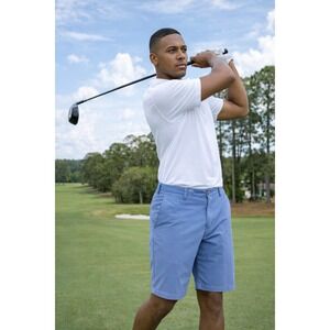 Stitch Tech Golf Shorts Men's 36 Blue Performance Stretch 9" Inseam EUC